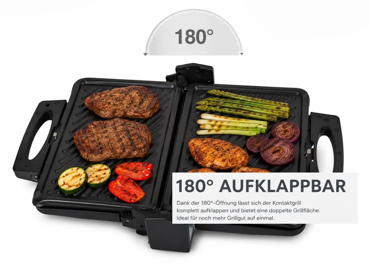 Kontaktgrill, 1700 W, matt schwarz