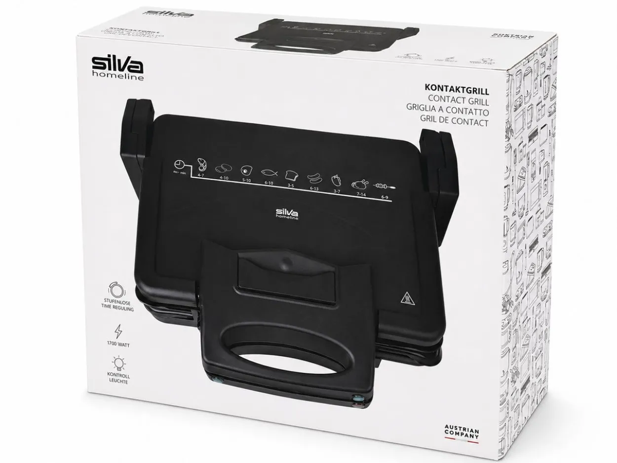 Kontaktgrill, 1700 W, matt schwarz