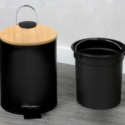 Kosmetikeimer Bambus schwarz 3l