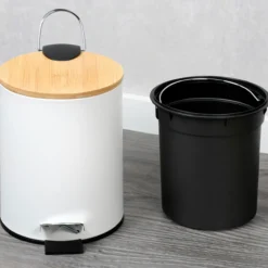 Kosmetikeimer Bambus weiß 3l