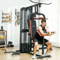 Kraftstation Multifunktionale Fitnessstation mit Butterfly-, Latzugstange Curler