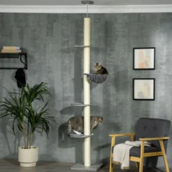 Kratzbaum, Katzenbaum Deckenhoch, Katzenkratzbaum, Höhenverstellbar