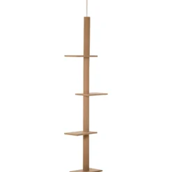 Kratzbaum Katzenbaum Kletterbaum für Katzen Höhenverstellbar Spielbaum Hellbraun 43x27x228-260 cm