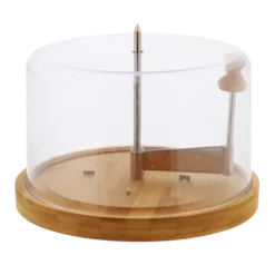 Käsehobel mit Haube, Bambus