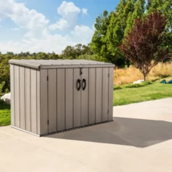 Kunststoff Gerätebox Aufbewahrungsbox Mülltonnenbox grau 108x191x132 cm