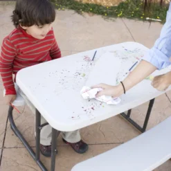 Kunststoff Picknicktisch Kinder grau