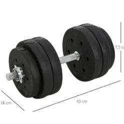 Kurzhantel Set 30KG Hantelset mit Hantelscheiben für Zuhause Schwarz Krafttraining