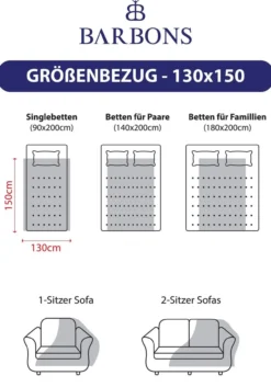 Kuscheldecke 150×200 cm – Weiche Fleecedecke Grau