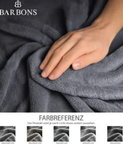 Kuscheldecke 150×200 cm – Weiche Fleecedecke Grau