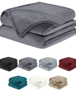 Kuscheldecke 150×200 cm – Weiche Fleecedecke Grau