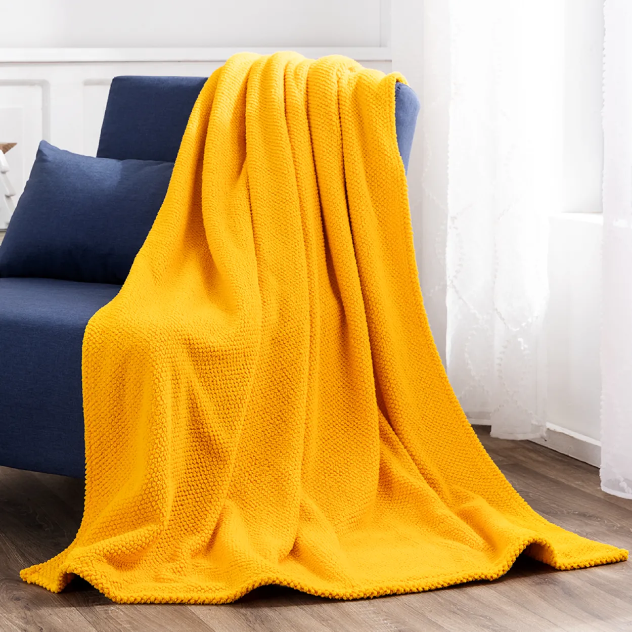 Kuscheldecke Jacquard "Popcorn Bubble" - ca. 130 x 170 cm