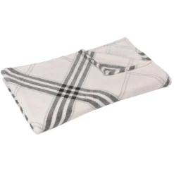 Kuscheldecke "Superflausch" - ca. 130 x 160 cm, Karo Beige