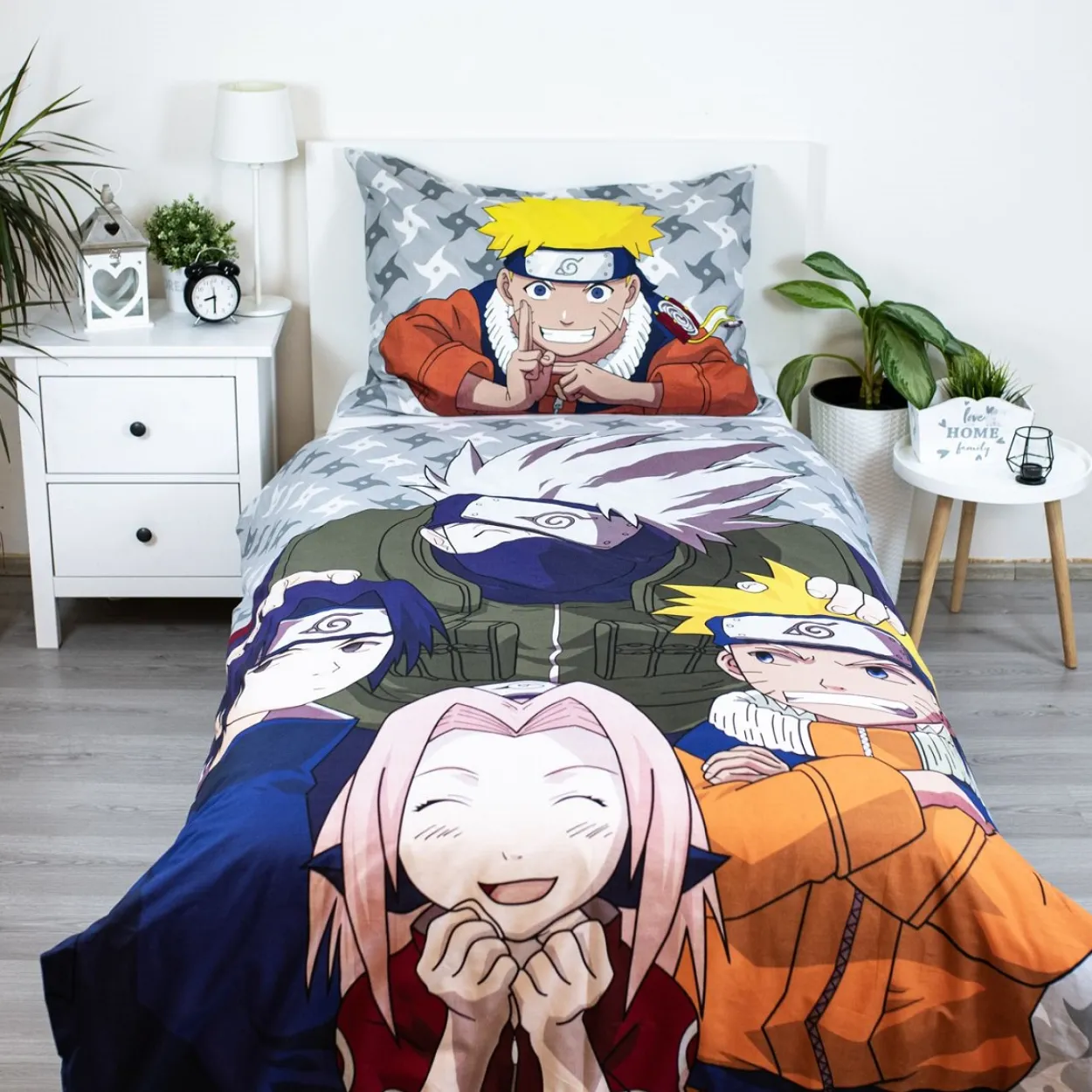 Kuschelige Baumwoll-Bettwäsche Naruto Design