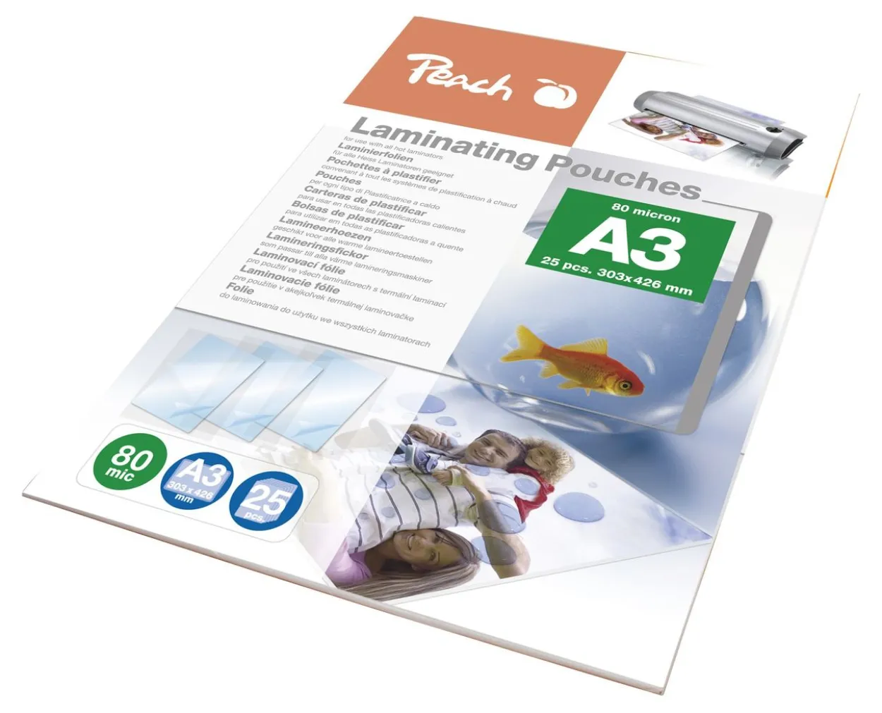 Laminierfolien A3, 80 mic, glänzend, 25 Stk.