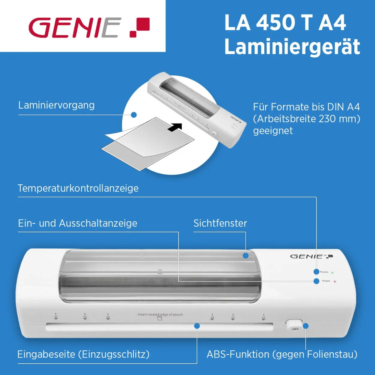 Laminiergerät GENIE LA 450 T transparent