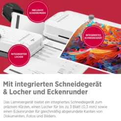Laminiergerät OLYMPIA A 260 Combo mit Loch- u. Schneidefunktion