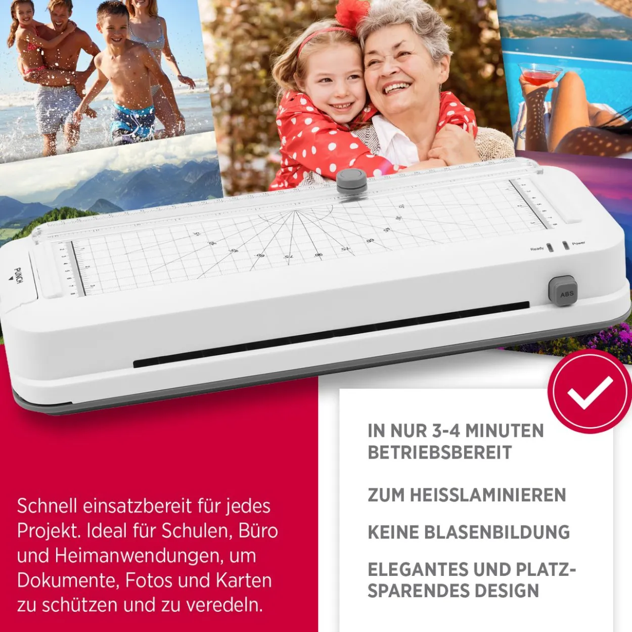 Laminiergerät OLYMPIA A 260 Combo mit Loch- u. Schneidefunktion