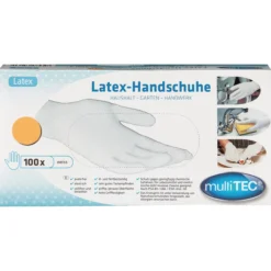 Latex-Einmalhandschuhe, Weiß, Größe M - 100er Set
