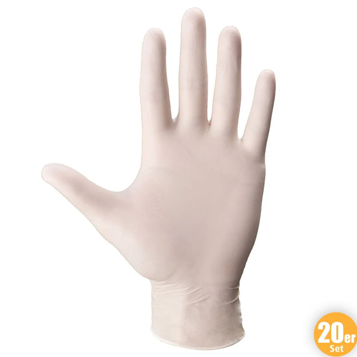 Latex-Handschuhe, Größe L - Weiß, 20er