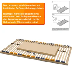 Lattenrost MULTIRA 28 Federleisten starr 120 x 200 cm