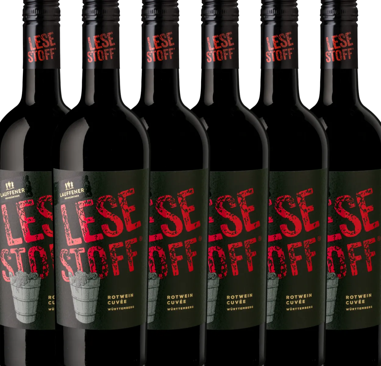 Lauffener Lesestoff Rotwein Cuvée QbA 0,75l - 6er Karton
