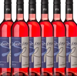 Lauffener "Schwarz/Rosé" Schwarzriesling Rosé QbA lieblich 0,75l - 6er Karton