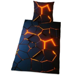 Lava Bettwäsche Größe 80x80 + 155x220 cm
