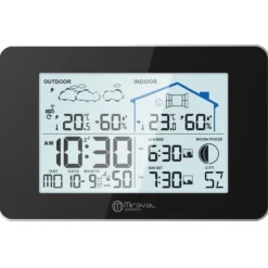 LCD Funk-Wetterstation mit Außensenor Wecker Funkuhr Kalender Vorhersage Hygro