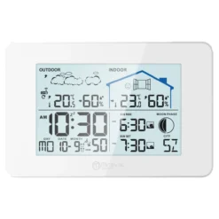 LCD Funk-Wetterstation mit Außensenor Wecker Funkuhr Kalender Vorhersage Hygro