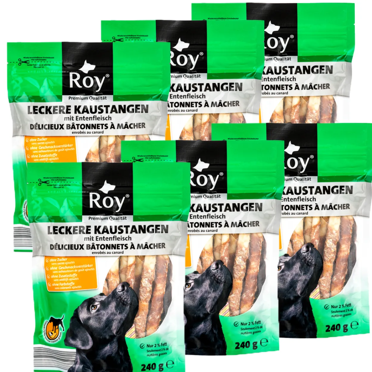 Leckere Kaustangen mit Entenfleisch 240g - 6er Set
