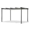 LECO Pergola 4 x 3 m mit ausziehbarem Sonnendach – anthrazit / grau