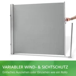 LECO Seitenmarkise 1,8x3 m lichtgrau