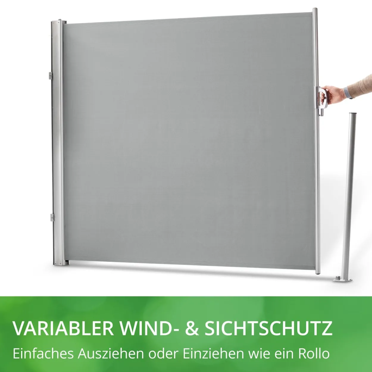 LECO Seitenmarkise 1,8x3 m lichtgrau