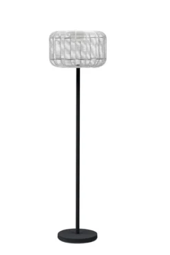 LECO Solar-Stehlampe BELLA ca. Ø 38 x H 145 cm anthrazit lichtgrau