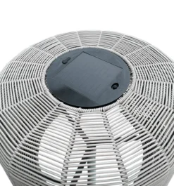 LECO Solar-Stehlampe BELLA ca. Ø 38 x H 145 cm anthrazit lichtgrau