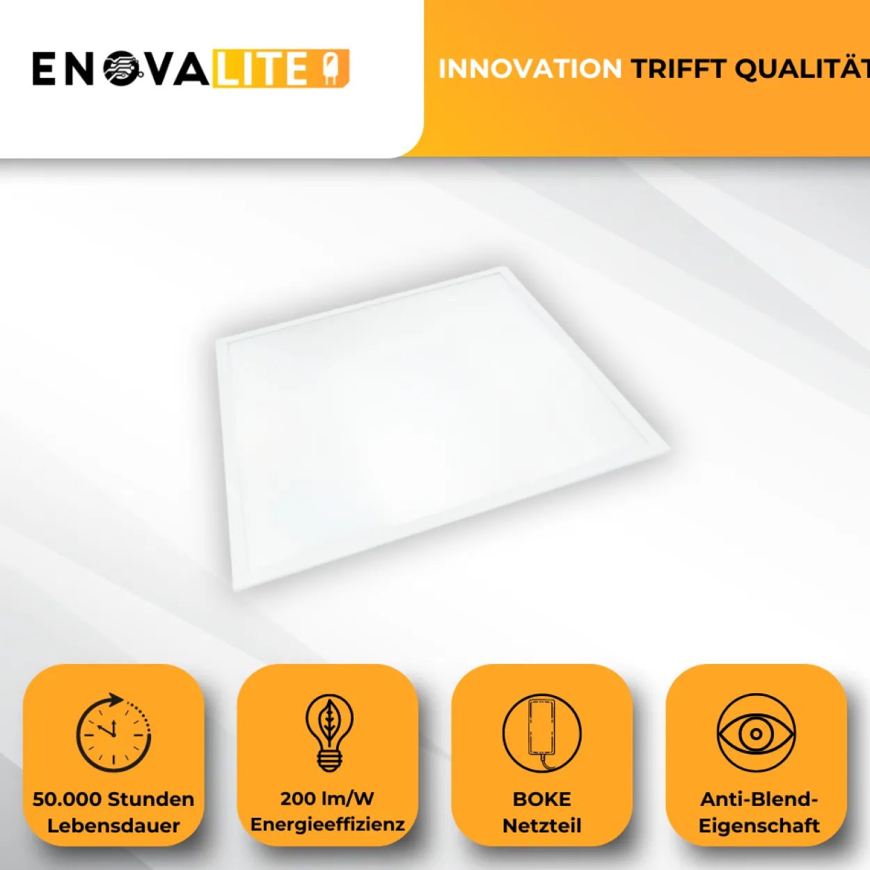 LED BackLit Panel, 62x62 cm, 21 W, 4200 lm, 4000 K, UGR<19