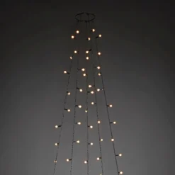 LED Baummantel mit Ring Ø 11, Globes, 5 Stränge à 40 Dioden, 200 bernsteinf. Dioden, 30V, Innen