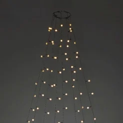 LED Baummantel mit Ring Ø 11, Globes, 8 Stränge à 30 Dioden, 240 bernsteinf. Dioden, Außen(IP44)