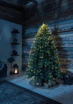 LED Baummantel mit Ring Ø 11, LED Tropfen, 5 Stränge à 48 Dioden, 240 bernsteinfarb. LEDs, Innen