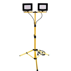 LED Baustrahler mit Stativ, 2x 50 W, 4000 K (neutralweiß)