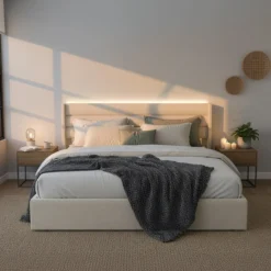 LED Bett - SORINA ohne Matratze