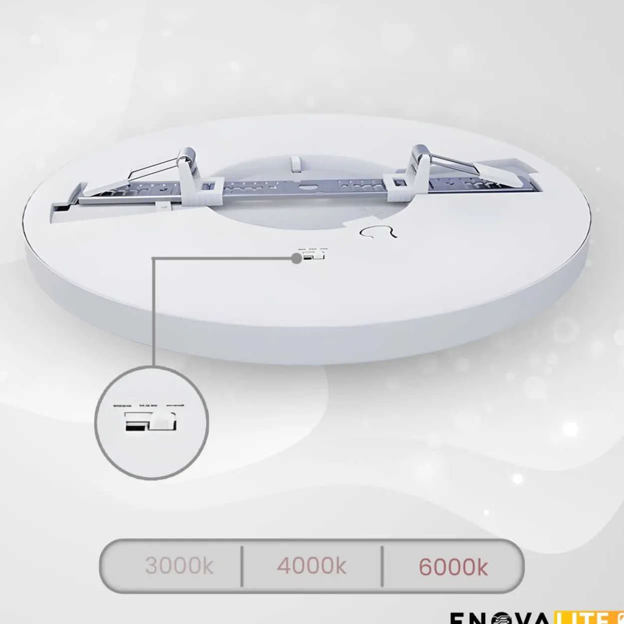 LED CCT Panel, Ein-/Aufbau, 18W, ø225mm, Lochdurchm. variabel
