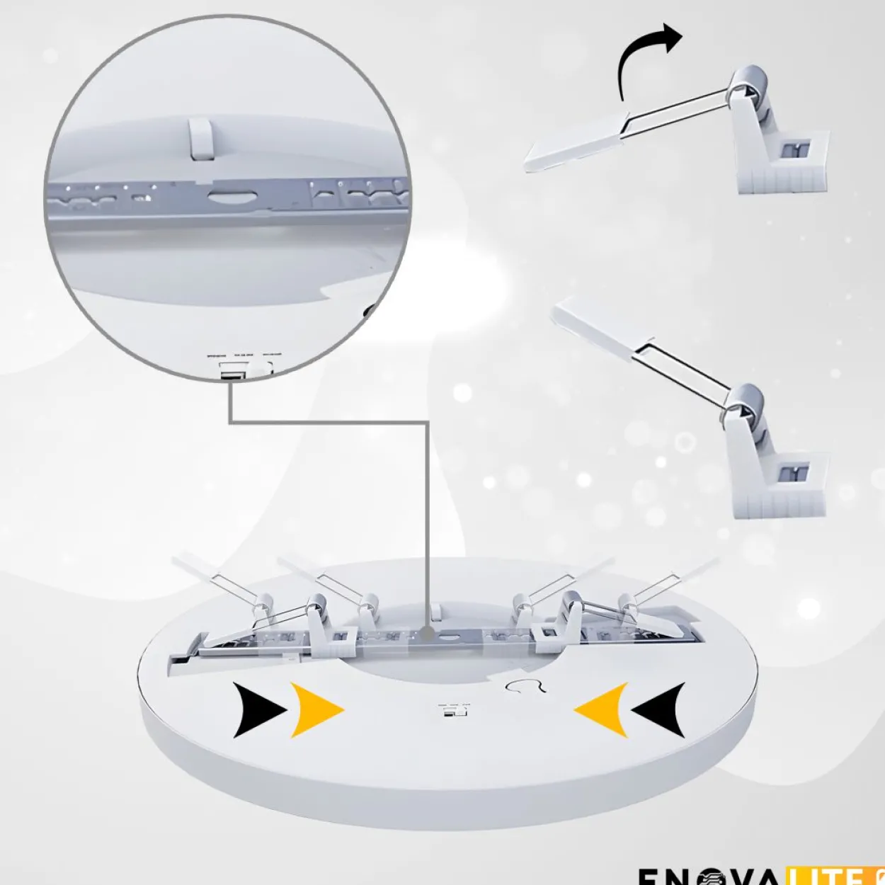 LED CCT Panel, Ein-/Aufbau, 18W, ø225mm, Lochdurchm. variabel