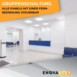 LED CCT Panel mit Fernbedienung, dimmbar, 62x62 cm, 36 W, 3600 lm