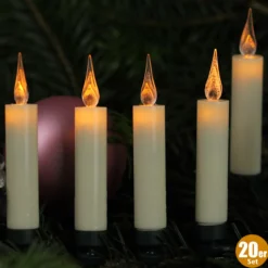 LED-Christbaumkerzen-Set, 20 kabellose Kerzen