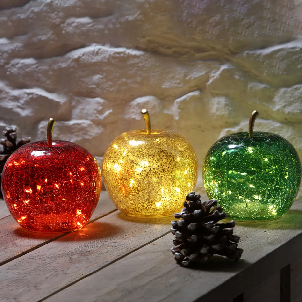 LED-Dekoapfel "POMO" - Grün