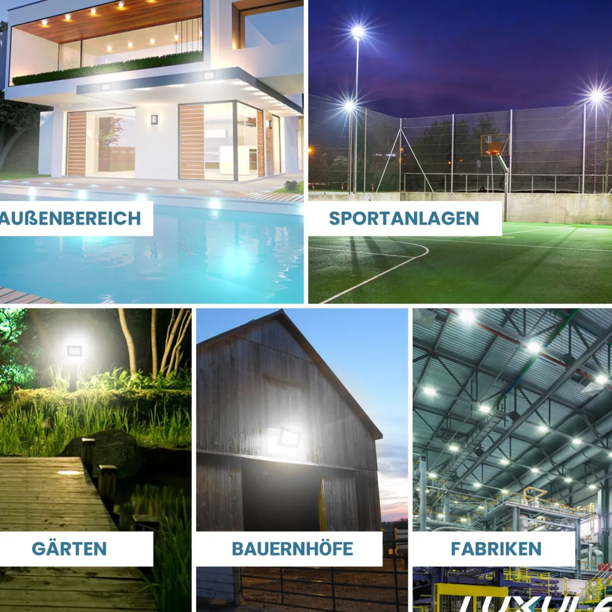 LED-Fluter mit Bewegungsmelder, 50 W, 3000 K