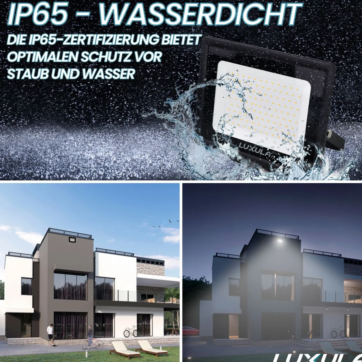 LED-Fluter mit Bewegungsmelder, 30 W, 4000 K