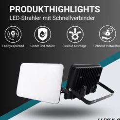 LED-Fluter mit Schnellverbinder, white cover, 10 W, 4000 K (neutralweiß)