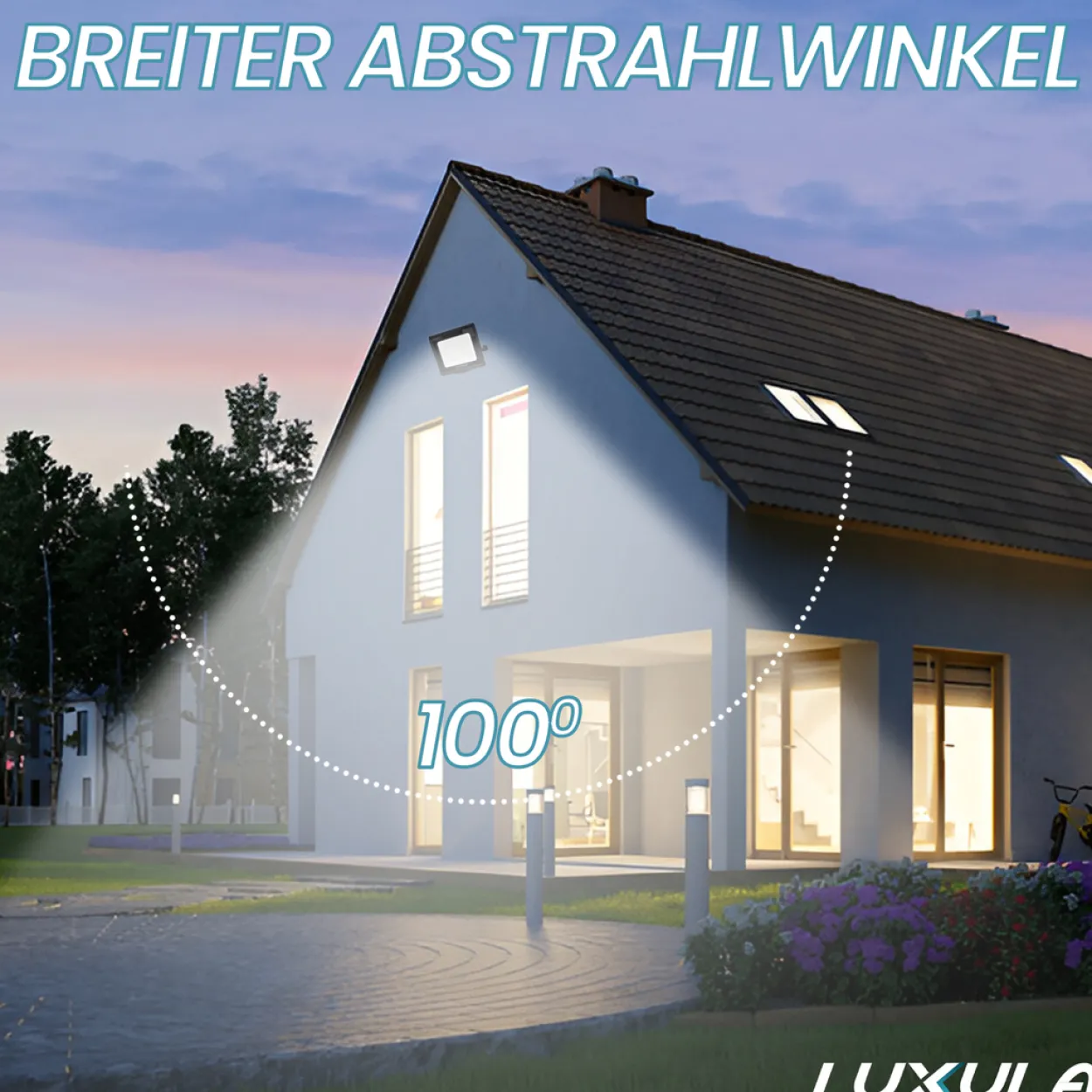 LED-Fluter, 200 W, 3000 K